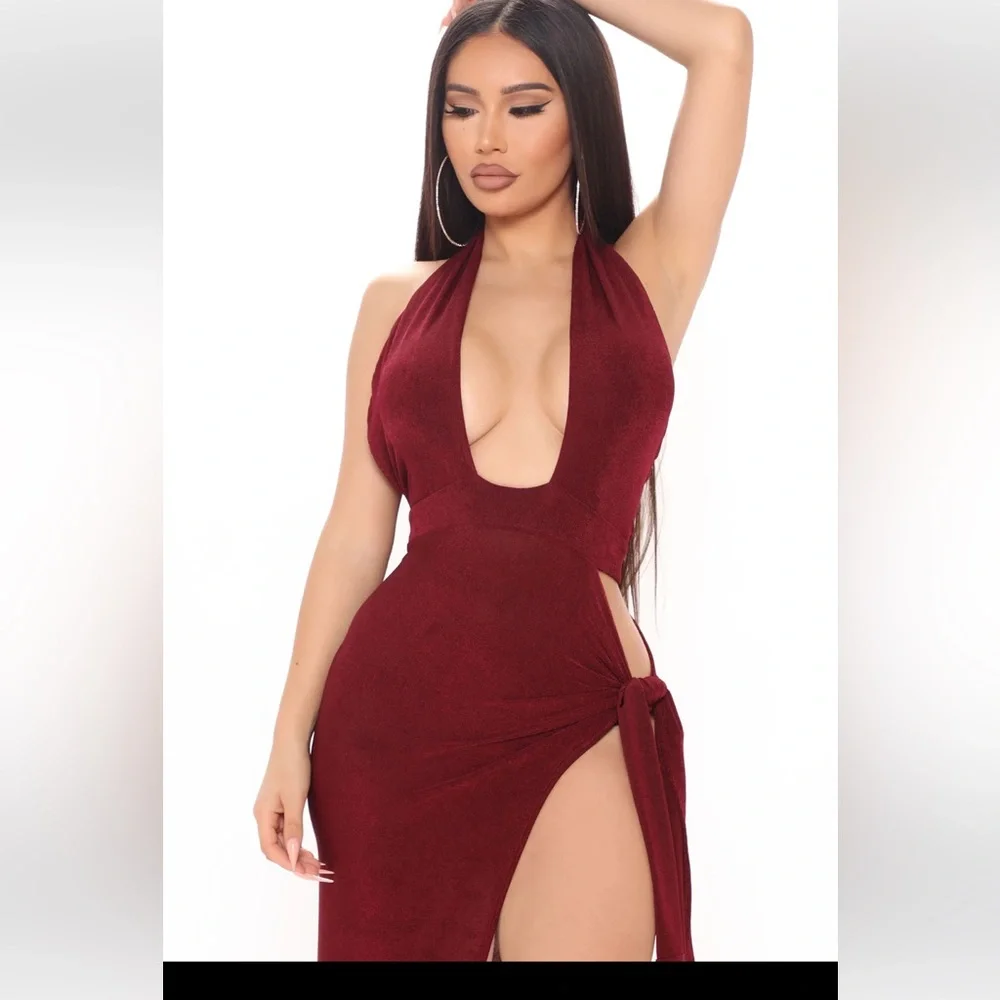 Fashionnnova poly and spandex Nighttime Rider‎ midi dress . NWT. Retail 39.99